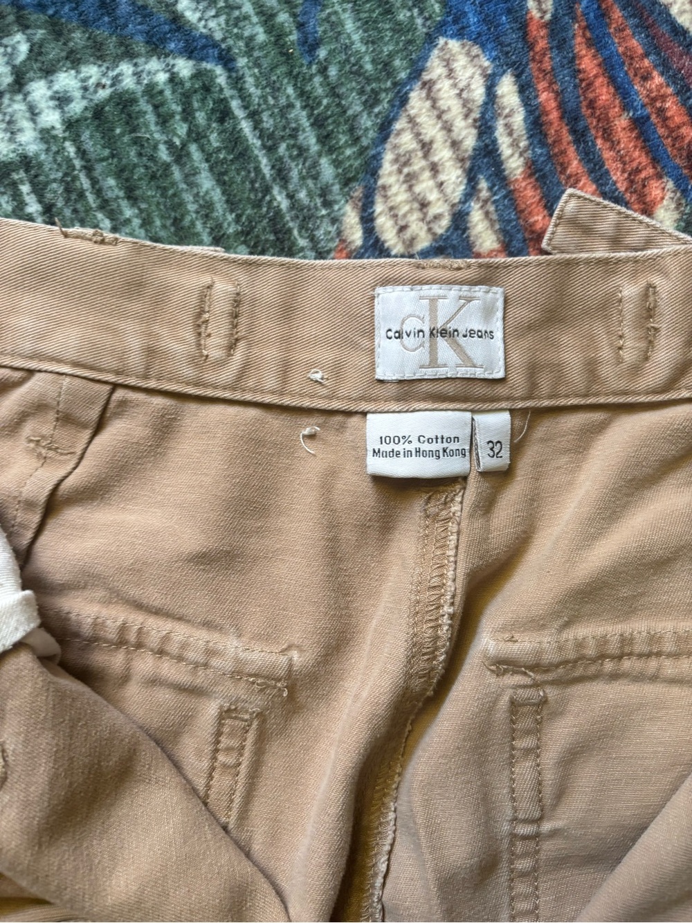 Calvin Klein Jeans Men’s tan slim cotton jeans